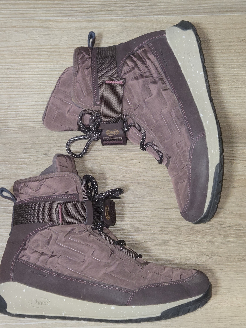 Chaco Women's Quilted Lace-Up Boot in Mauve
